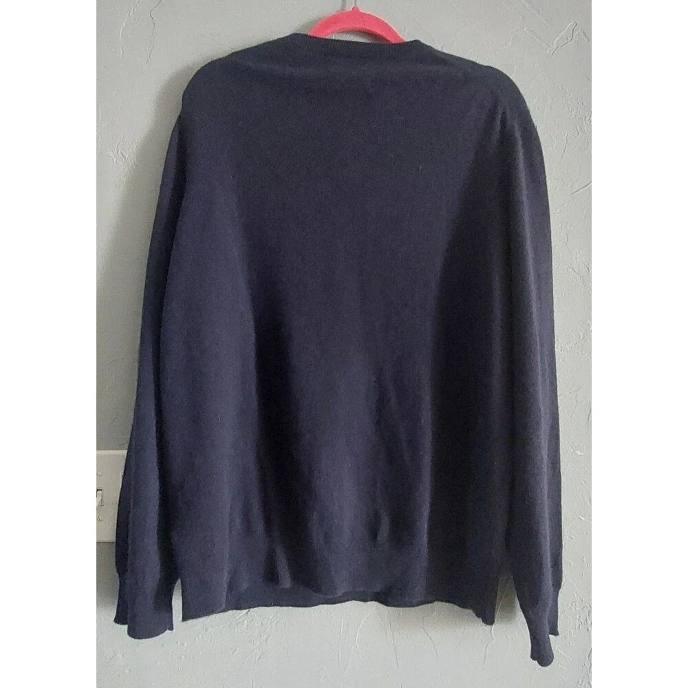 BLACK  BROWN 1826 Sweater Men Size L/G,100% Cashmere,Blue Marine, Very Soft,good